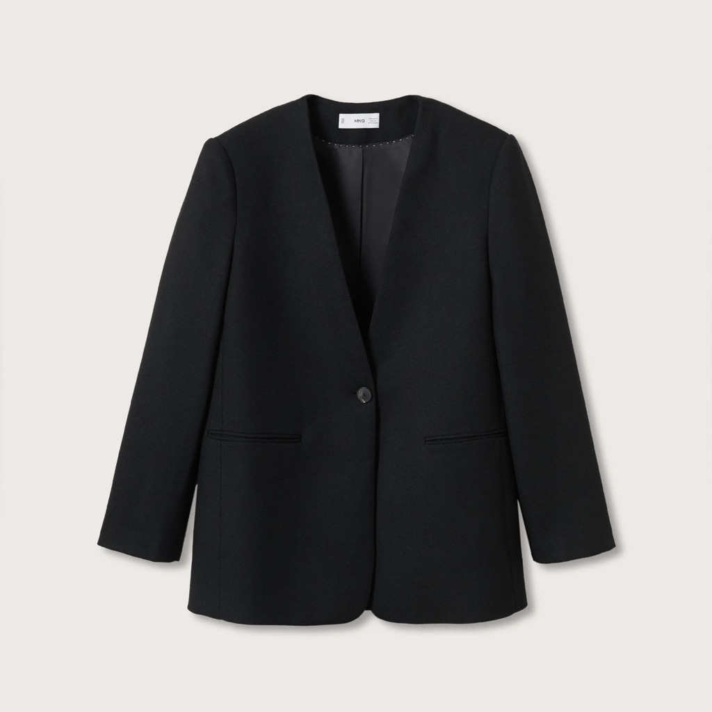 Structured Blazer Without Lapels